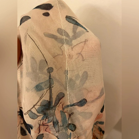 Johnny Was 4Love and Liberty Cecilia Silk Drawstring Tunic Floral Size XS - Picture 8 of 9